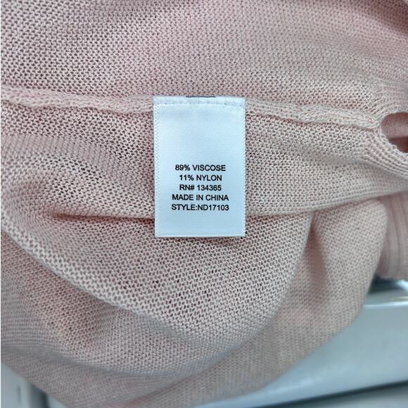 Andrea Jovine Women’s Open Front Longline Lightweight Cardigan, Pink, size M - Picture 8 of 11